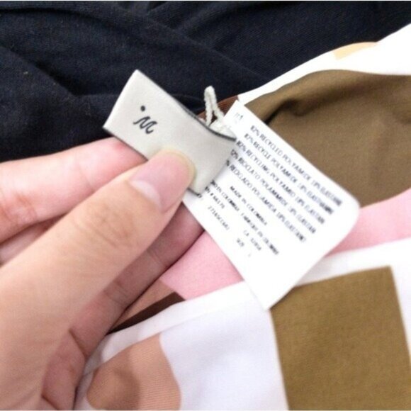 NEW Maaji Venus Mid Rise Reversible Bikini Bottom M Cube Geometric Striped Lined - Picture 12 of 12